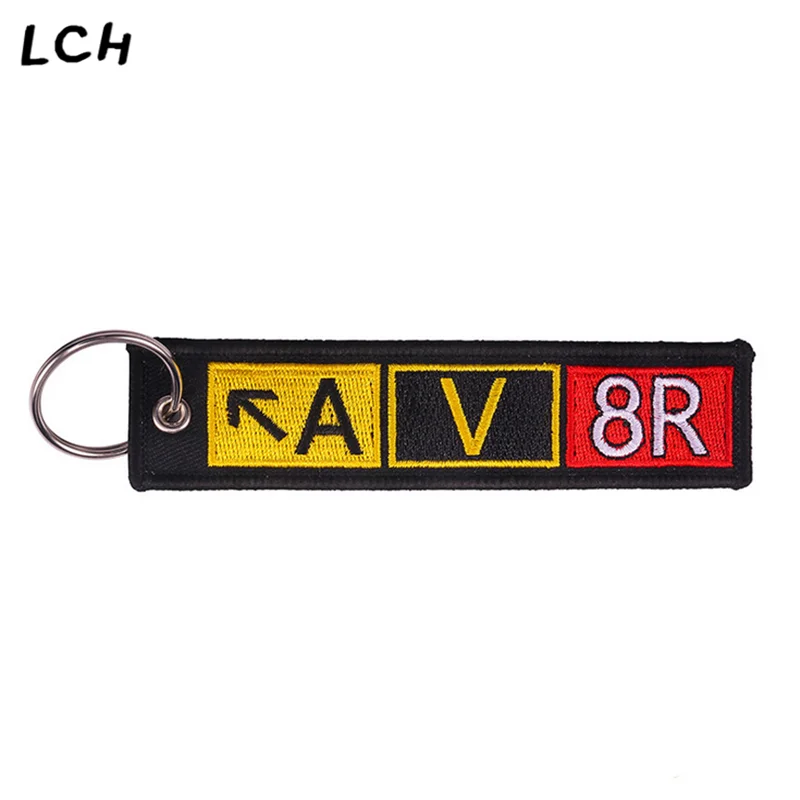 

Fashion AV8R Airport Taxiway Keychain for Car and Motor Embroidery Custom Car Keychains Keyring taxiway sleutelhanger