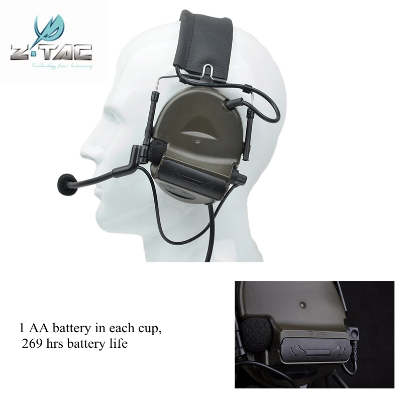 Гарнитура Z Tactical Airsoft fith Generation Chip Comtac II гарнитура Peltor авиационные наушники с