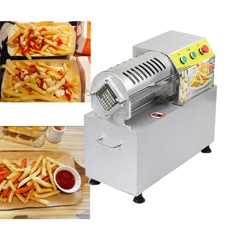 900 Вт прибор для нарезки фри электрический коммерческий автоматический резки картофеля огурец сладкого картофеля тыквы Таро резательный стержень машина