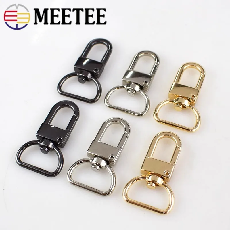 

20mm Meetee 10/30/50pcs Metal Bag Buckle Dog Collar Swivel Clasp Trigger Snap Hooks Key Chain Clips Bag Hanger DIY Accessories