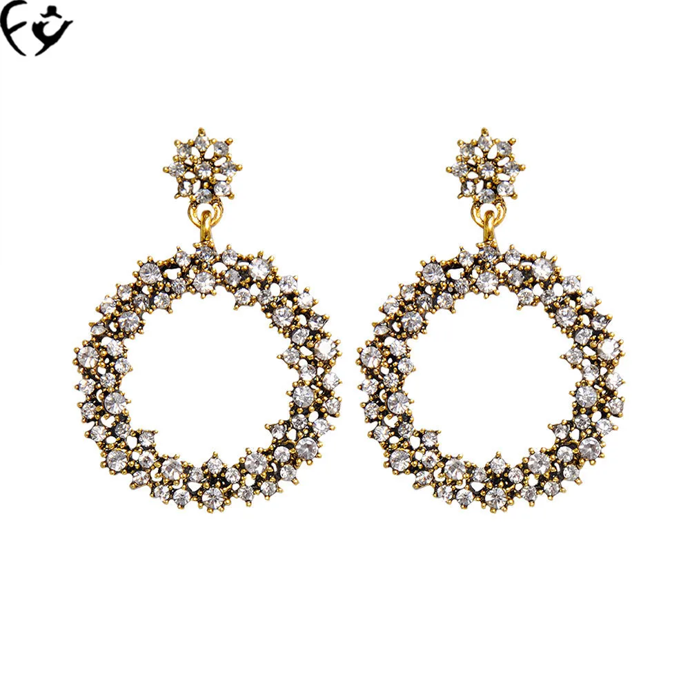 

European and American fashion floret round earringsFY18111839