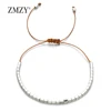ZMZY Adjustable Square Gold/Silver Color Hematite Bracelets Minimalist Small Beads Braclet For Women Yogo Biker Hand Jewelry ► Photo 2/4