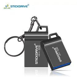 Супер Мини накопитель USB 3,0 memory stick 16 ГБ 32 64 128 флешки, USB флеш-карта металлический U диск с брелок