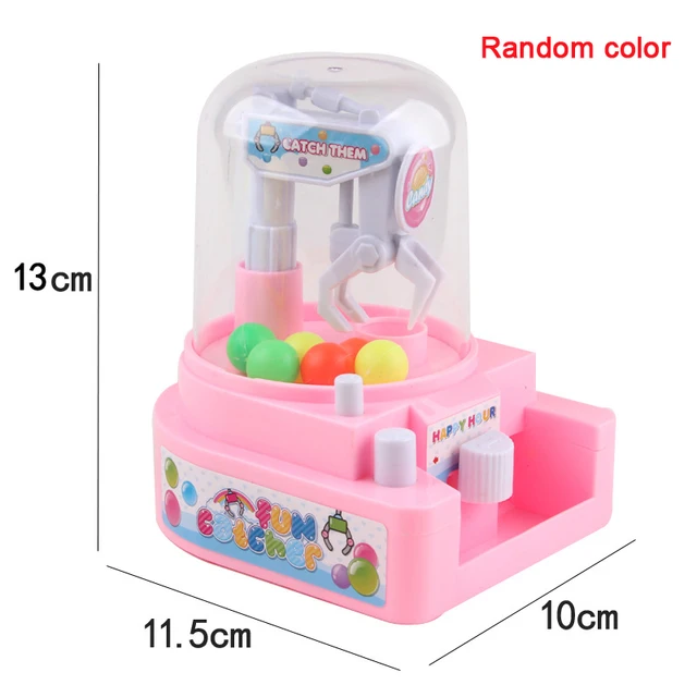 Children's Simulation Small Catching Candy Clips Machine Interactive Manual Mini Educational Toys Boys Girls Desktop Toys 6