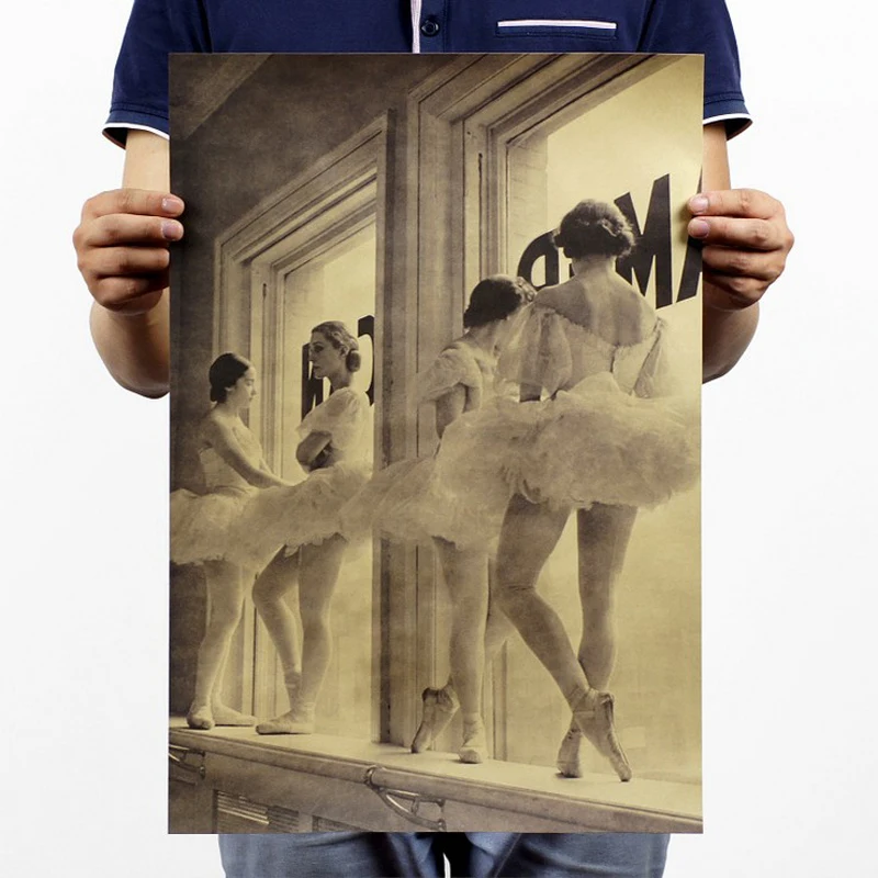 

Free shipping,balletto ballet/Nostalgia photo/kraft paper/bar poster/Retro Poster/decorative painting 51x35.5cm