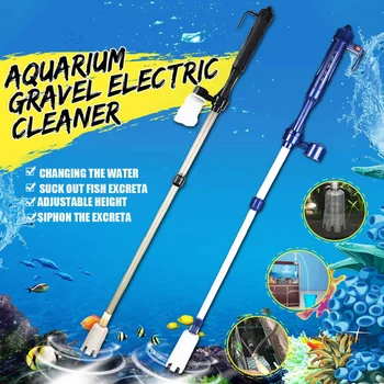 

ZHIYANG Aquarium Gravel Electric Fish Tank Vacuum Siphon Cleaner Pump Battery Pump Filter Set