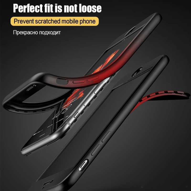 Мягкий силиконовый чехол с полным покрытием на 360 градусов для iPhone XS XR Max 5 6 7 8 Plus X