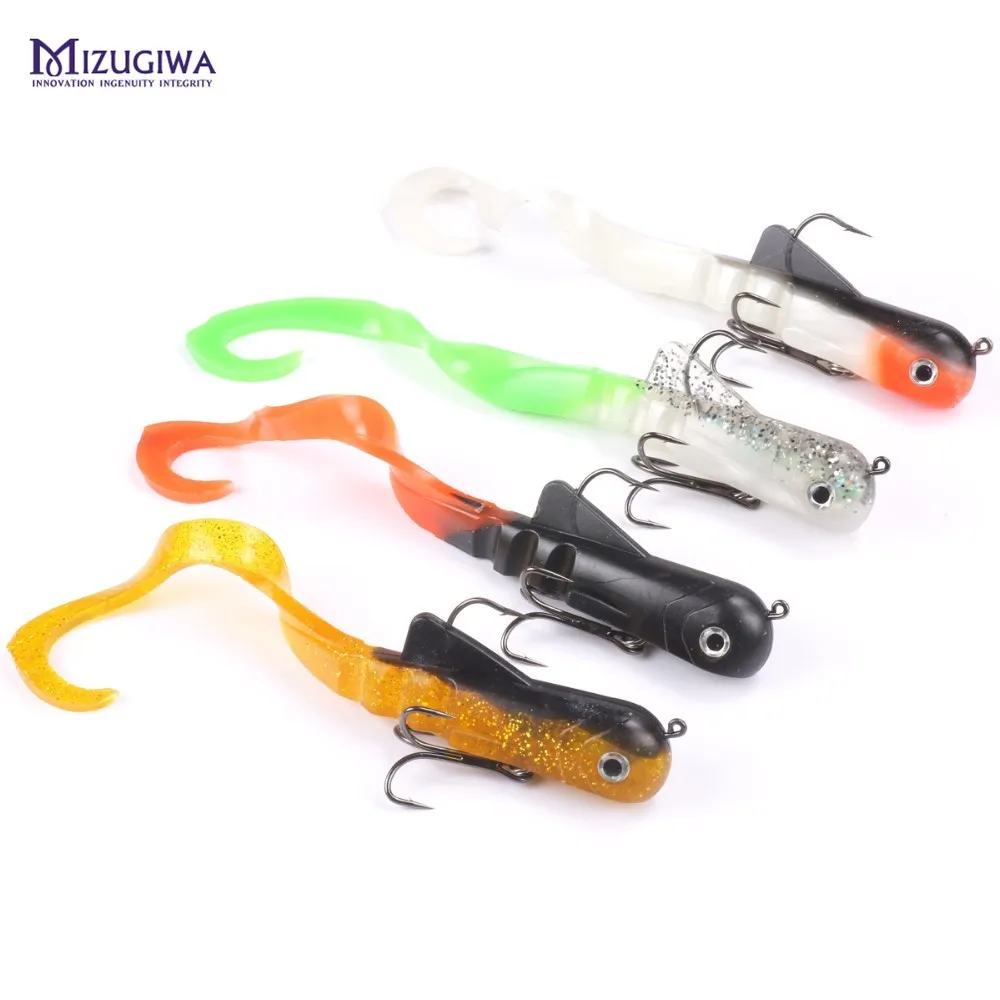 

MIZUGIWA Pike Musky Dawg Fishing Soft Bait Lure 8" 45g Bull Dawgs Spring Jerkbait Bulldawg Freshwater Curly Tail Jig Crankbait