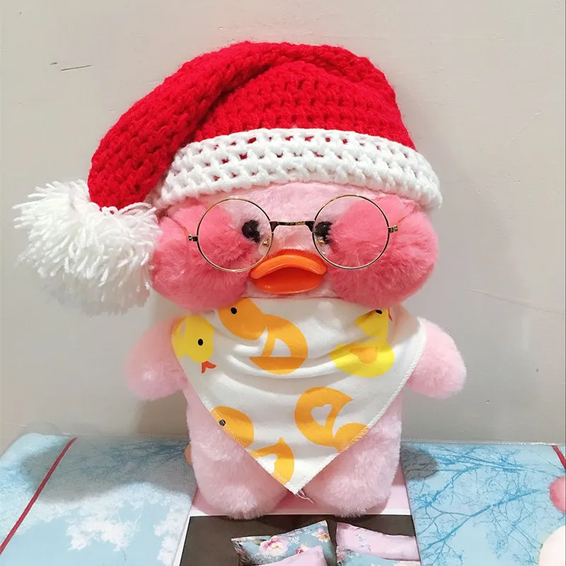 30CM-LaLafanfan-Kawaii-Cafe-Mimi-Yellow-Duck-Plush-Toy-Cute-Stuffed-Doll-Soft-Animal-Dolls-Kids