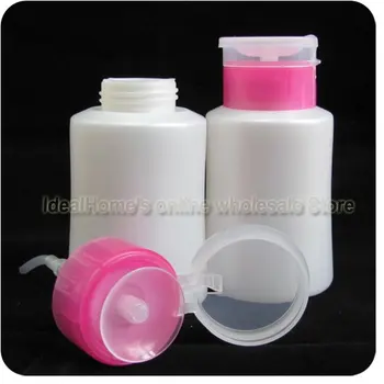 

1Pcs Pink Pump Dispenser Nail Art Acetone Polish Makeup Remover Nail art tool Free shipping
