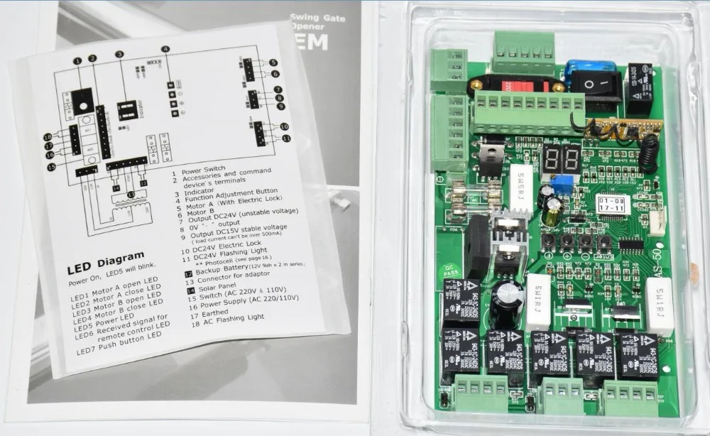 Replacement 24VDC Swing gate motor Board Card Controller Circuit Board card for Ahouse Swing gate opener board - Famidy.com