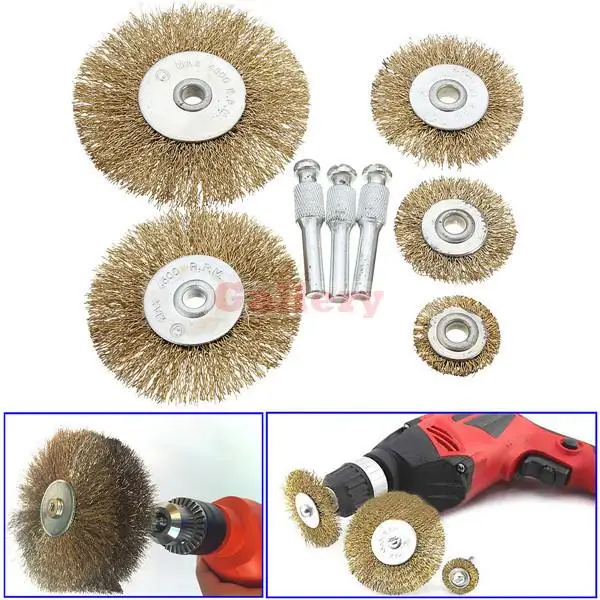 Buy 3 Sets Lot 5pcs Rotary Wire Wheel Brush with