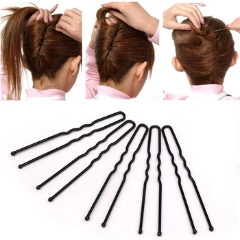 

180Pcs Black Metal Thin U Shape Hair Clips For Women Hairpins Hair Pins Hairstyles Hair Accessories Headwear Metal Barrette