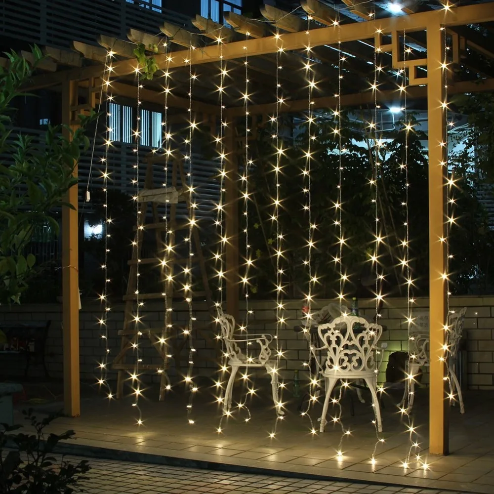 

3M x 3M 300 LED String curtain light Outdoor Party christmas festiva String Fairy Wedding Curtain Light for Choice 110V/220V