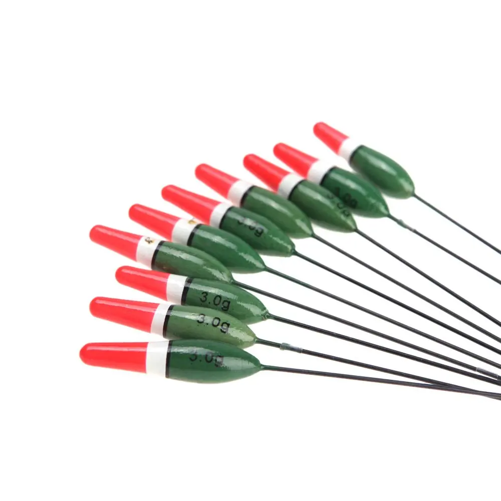 

10 Pcs 3 gle the Fishing Float / Fishing Tackle Paulownia Wood Tools(red and green)
