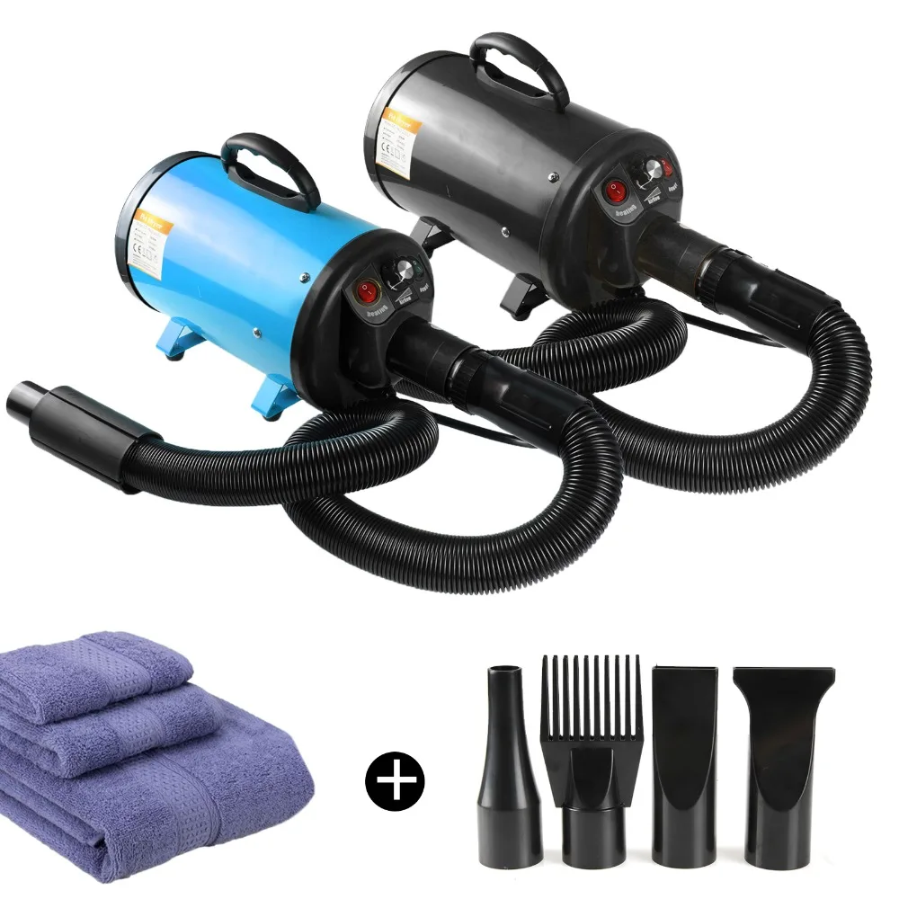 

Shetland EU Plug S19 Frequency Conversion Type Stepless Adjustable Speed Pet hair Force Dryer Dog Grooming Blower With Heater