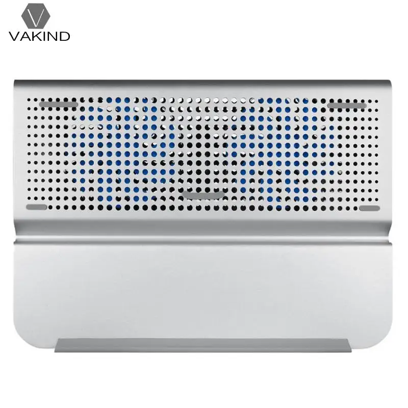 

VAKIND 2 Fans Aluminum Alloy Business stlye LED Adjustable Cooling Fan Pad Cooler Adjustable Stand Mat For 12-15 inch MacBook