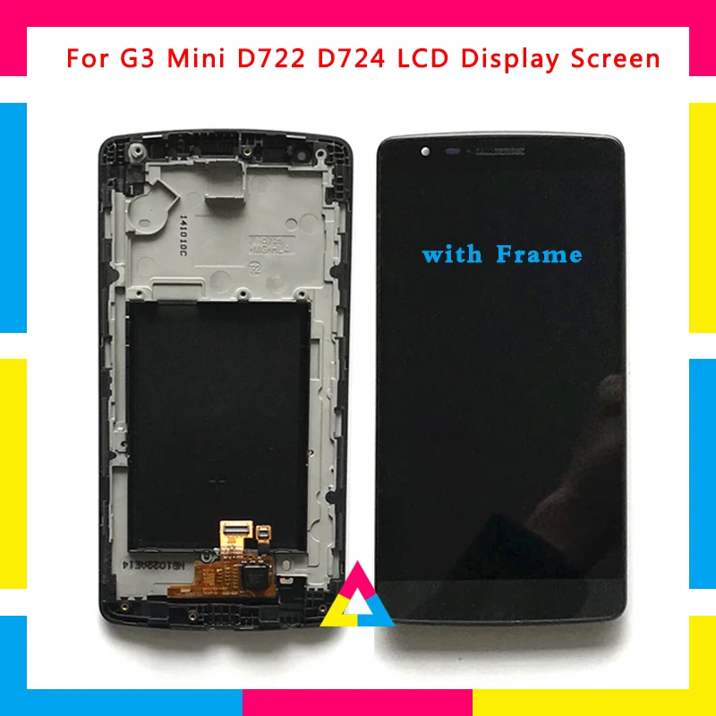 

LCD Display Screen With Touch Screen Digitizer Assembly For LG G3 mini D722 D724 Black White Gold Replacement