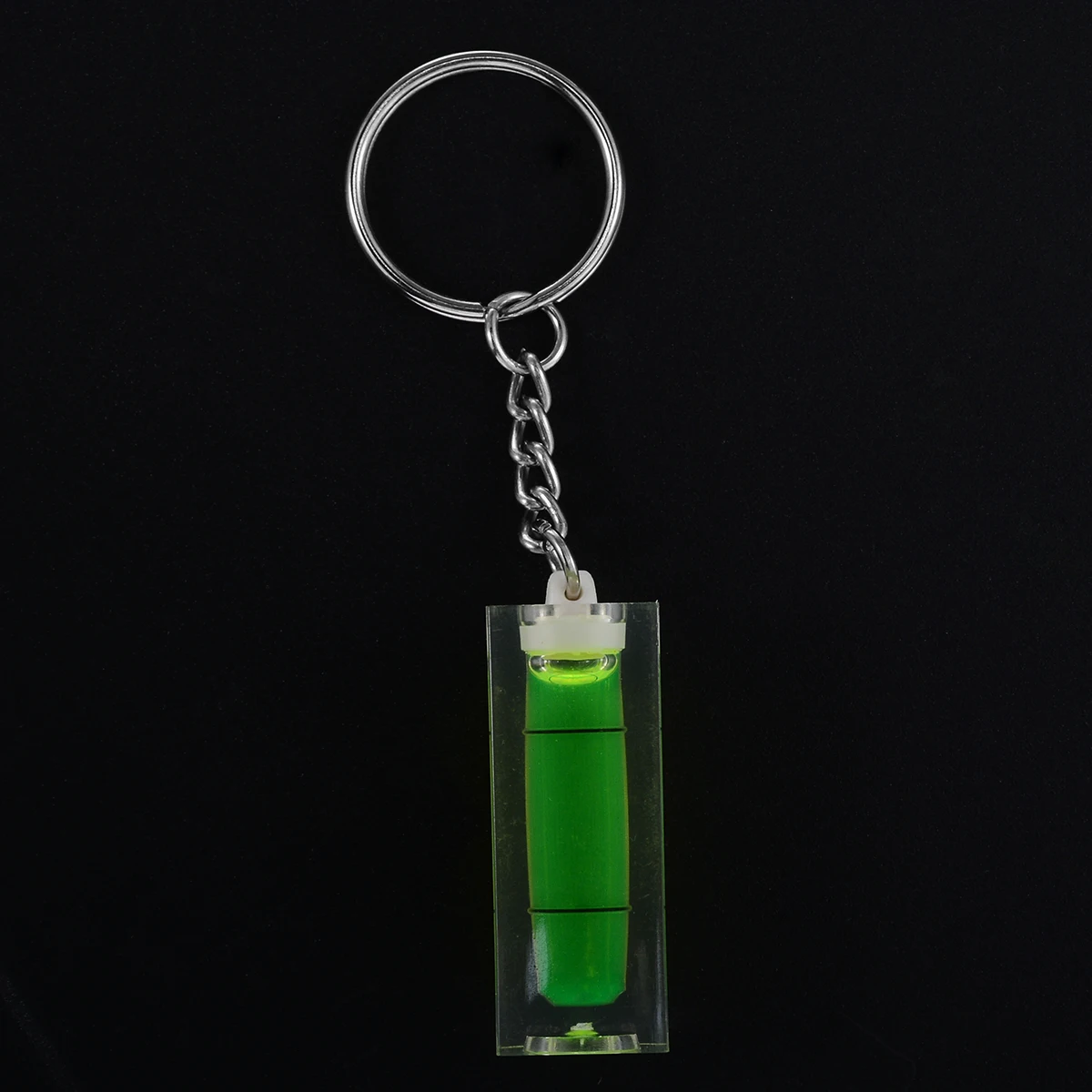 Mini Acrylic Spirit Level Key Ring 15x15x40mm Key Chain Tool Gadget Gift Novel Green Women Men Gift