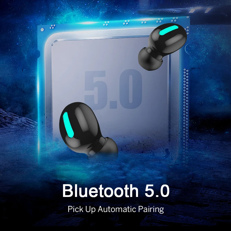 M J TWS Earphones Bluetooth 5 0 Headphone Mini Invisible 3D HiFi Stereo Wireless Sport Headset With Mic Power Bank Charging Box