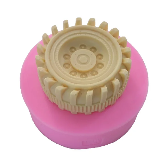 Round Tire shape Silicone Mold Fondant Cake Decorating Tools 3D Car