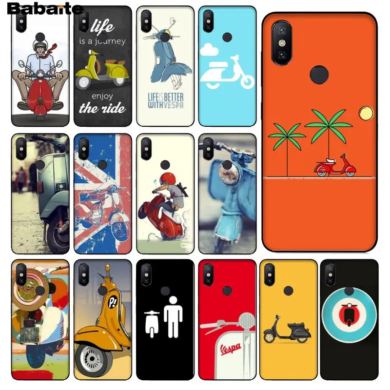 

Babaite Vespa Scooter Custom Photo Soft Phone Case for Xiaomi Mi Note 3 6 8 8SE MIX 2 2S Redmi 5 Plus Note 5 For Capa