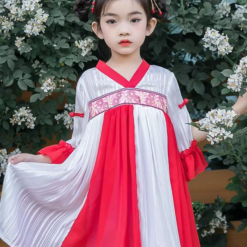 

2019 Toddler Girls Chinese Style Dress 10 To 12 14 Years Teenage Baby Big Girls Dresses Kids Teen For Girls Sukienka Dziewczynka