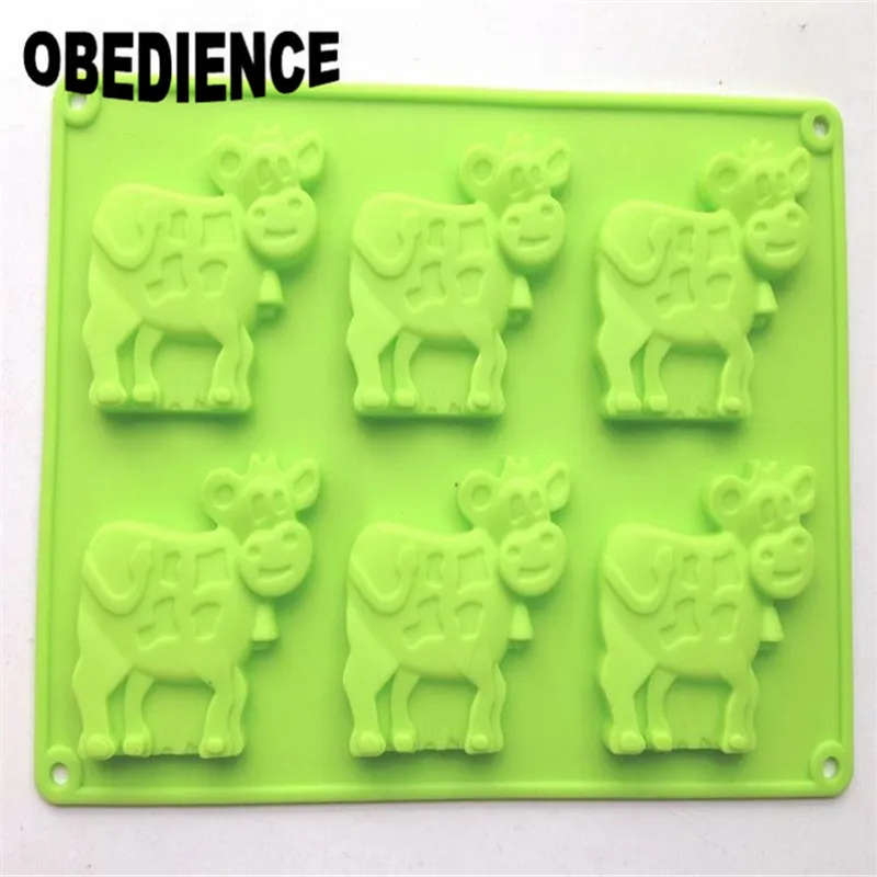 

OBEDIENCE DlY Milk Cow Shape Silicone Cake Mold Decoration Baking Tools Bakeware Maker Mold