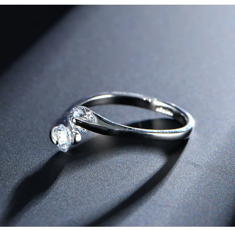 USTAR AAA циркон обручальные кольца для женщин Открытие Розовое золото Цвет Кристалл женские кольца для помолвки anel регулируемый размер