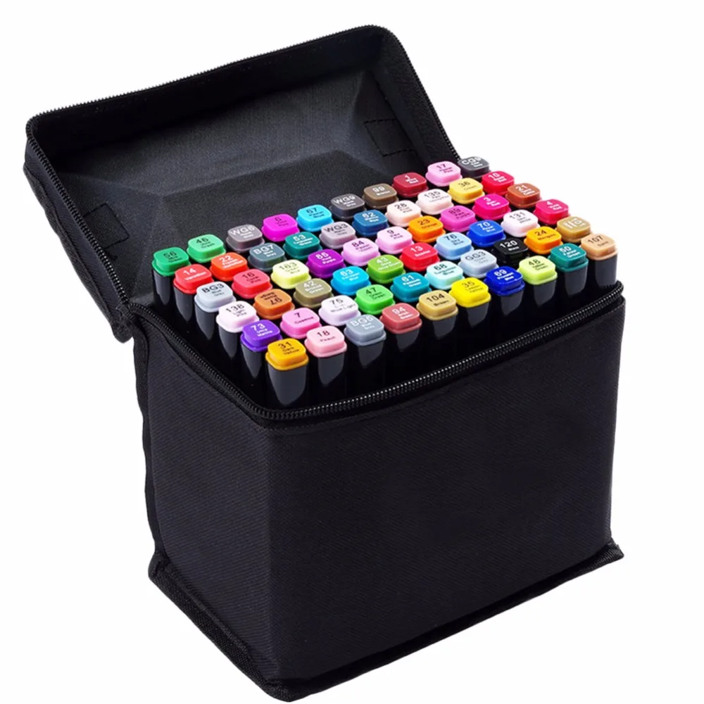 

60 Colors Dual Tip Marker Pen Chameleo Waterproof Pens Professional for Arts Sketch Coloring Books Painting Manga and Design