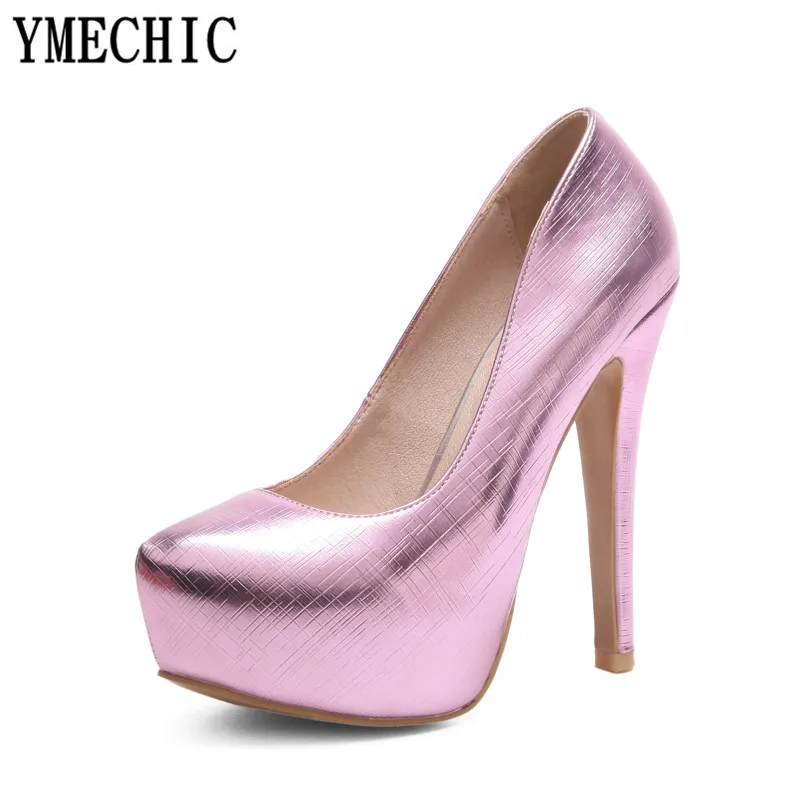 YMECHIC 2018 лаконичные модные сексуальные фотообои на высоком каблуке золотые