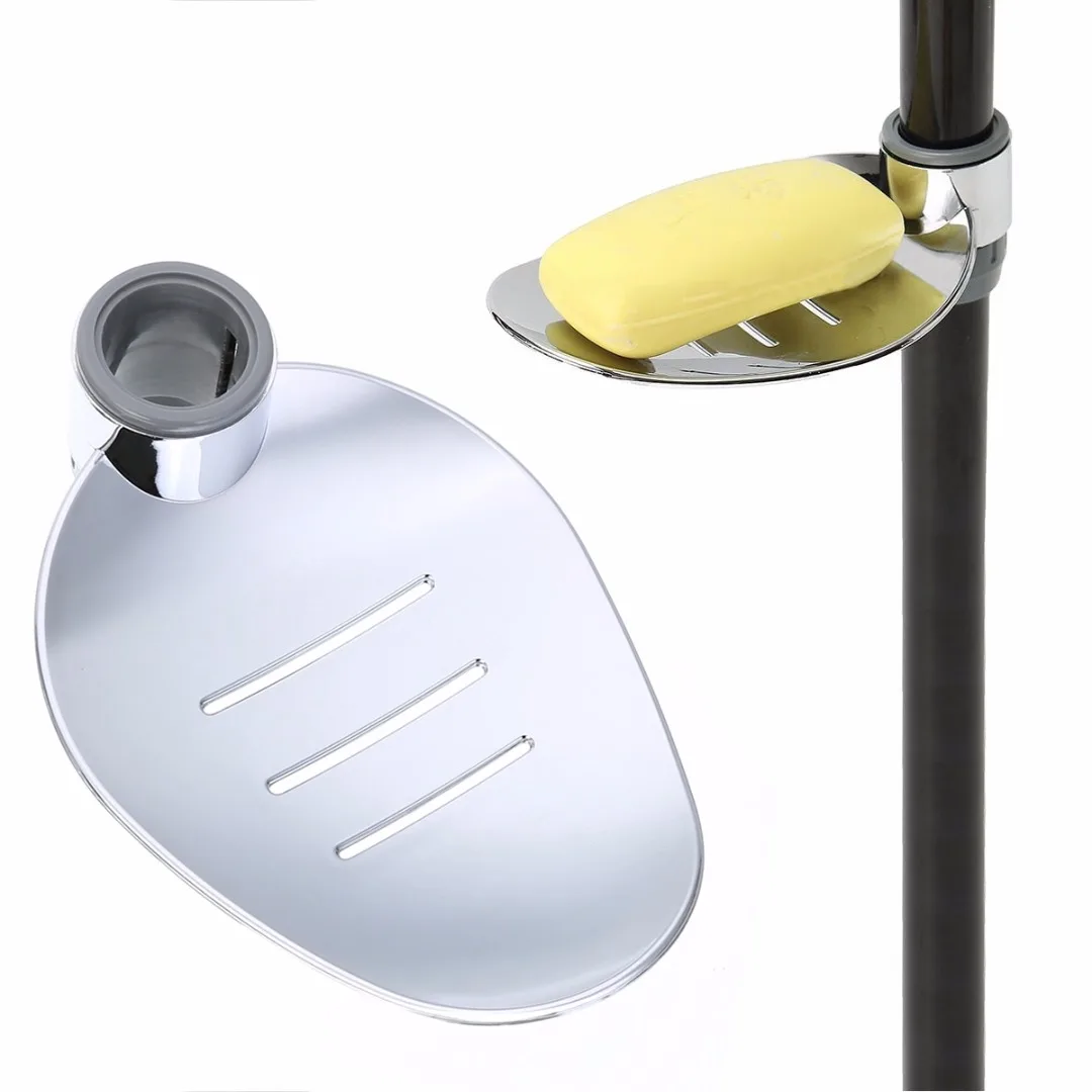 

1pc Modern Chrome Soap Holder Bathroom Shower Soap Dish Holder Tray Fits 25mm Riser Rail Mayitr Bathroom Hardware