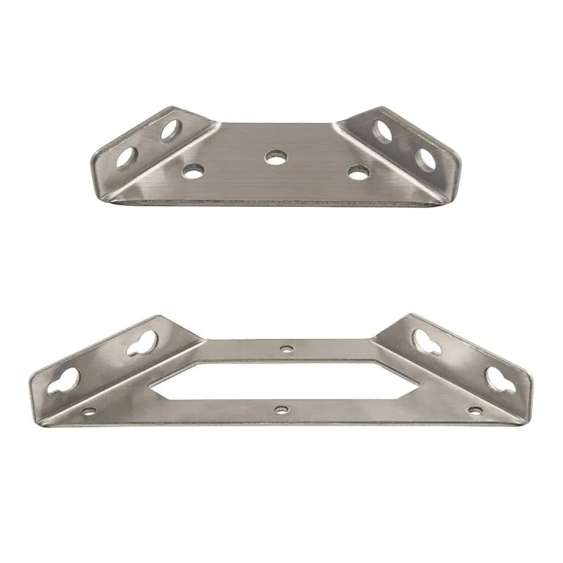 

Stainless Steel Angle Code Corner Braces Trapeziform Angle Brackets Shelf Support for Desk Edge, Box, Wood Beam - Pack of 10