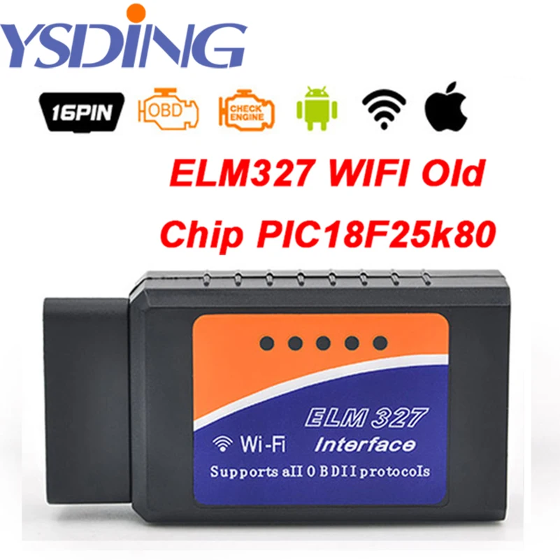 Elm327 V1.5 WI-FI OBD2 PIC18F25K80 чип код ридер ELM 327 OBDII V1.5 диагностический инструмент Дизель/бензин на Android/IOS Авто сканер