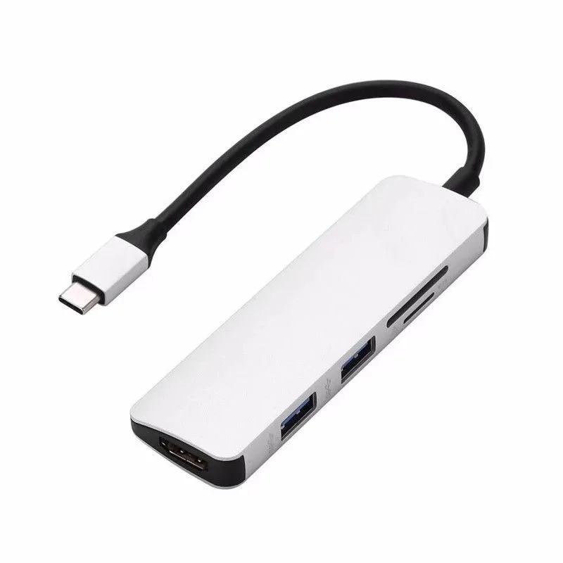 Тип-c USB C концентратор 5 в 1 USB-C до 4K HDMI USB 3,0 SD TF кард-ридер адаптеры
