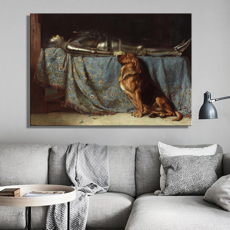 2019 British Artist Briton Riviere S Requiescat Poster Print On
