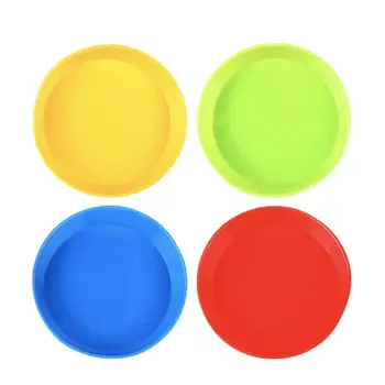 

4 Pcs Children Kids Colorful Plastic Paint Palette Watercolor Tray Set Plate Drawing Tool Art Supplies