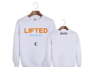 

Kpop 2ne1 CL first single lifted printing o neck pullover hoodies fashion men women spring loose sweatshirts