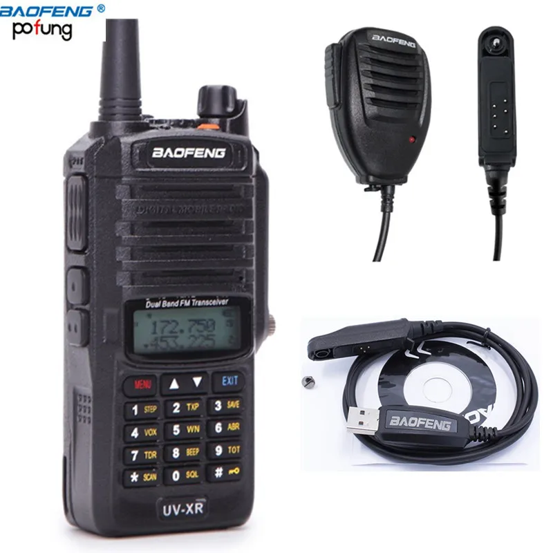 imágenes para UV-XR 10 W Potencia IP67 A Prueba de Agua Walkie Talkie Baofeng Doble Banda Jamón Radio de Dos vías + Cable de Programación y CD + Mic Altavoz Impermeable imágenes para UV-XR 10 W Potencia IP67 A Prueba de Agua Walkie Talkie Baofeng Doble Banda Jamón Radio de Dos vías + Cable de Programación y CD + Mic Altavoz Impermeable