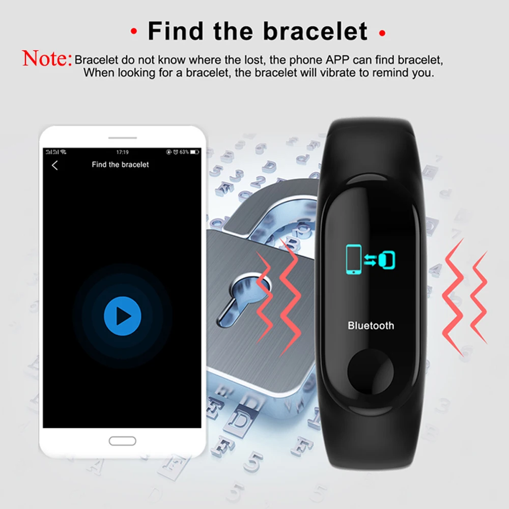 10 шт./лот M3 смарт-браслет для Android iOS Smartband кровяное давление монитор сердечного ритма фитнес-трекер Смарт-браслет