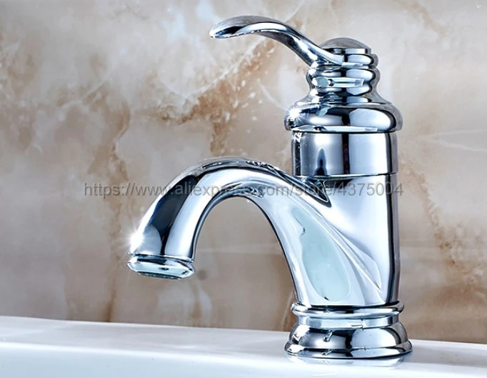 Gepolijst Chroom Beknopte Badkamer Kraan afwerking Basin Wastafel Kraan