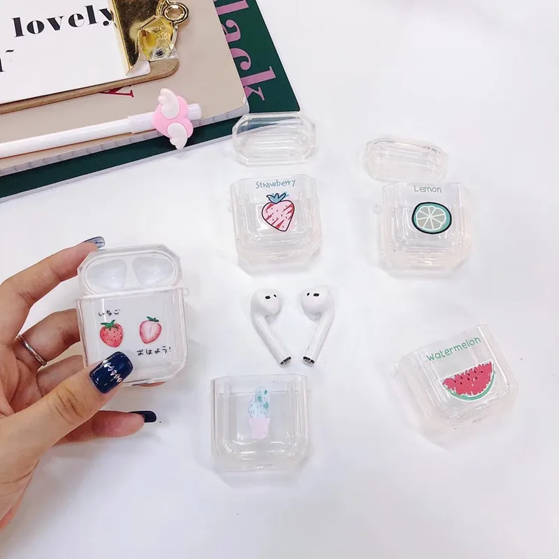 BalleenShiny Мультяшные фрукты Bluetooth наушники защитный чехол для Airpod для Iphone беспроводные наушники портативные для хранения мягкая коробка