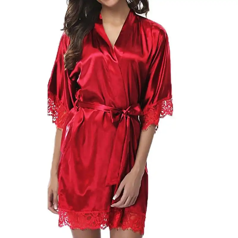 red silk wedding dress