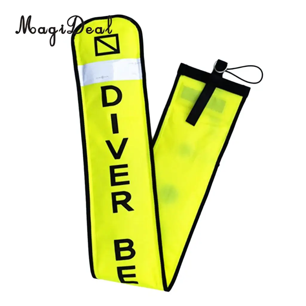 MagiDeal Professional 4ft Scuba Diver SMB Surface Marker Buoy + Dive Reel Line Kayak Anchor for Underwater Diving Snorkeling