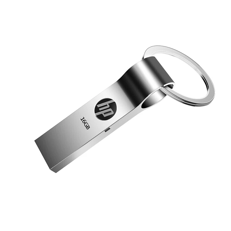 Original HP Flash Disk 16GB Metal Thumb Drives Key Ring Memory Stick v285w Cle USB DIY Custom Wholesale 2019 Pen Drive 16 gb (5)