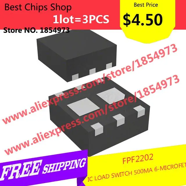 Free Shipping 3PCS=4.50 Integrated Circuits Types FPF2202 IC LOAD