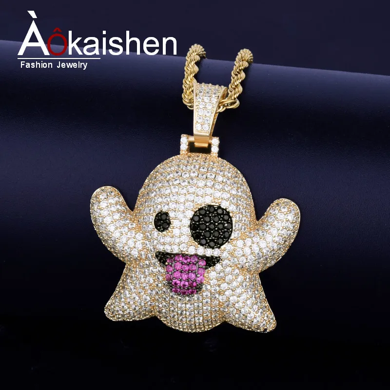 Buy SnapChat Emoji Ghost Necklace & Pendant With