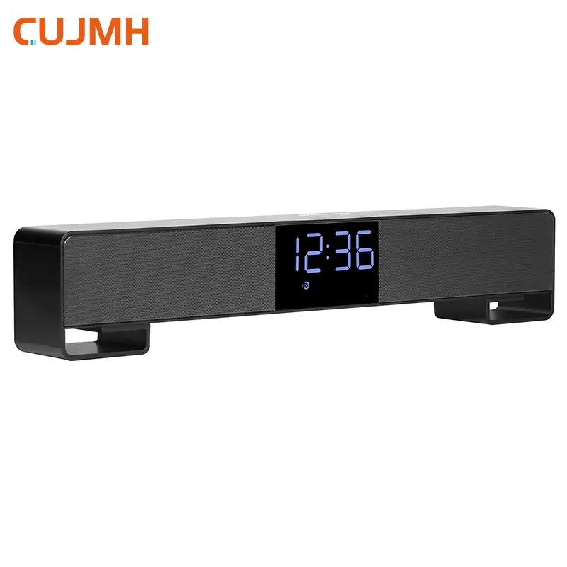 

CUJMH Wireless Bluetooth Speaker Soundbar Stereo Speaker TV Home Theater 2.0A Built-in Battery Sound Bar TF USB Sound Box