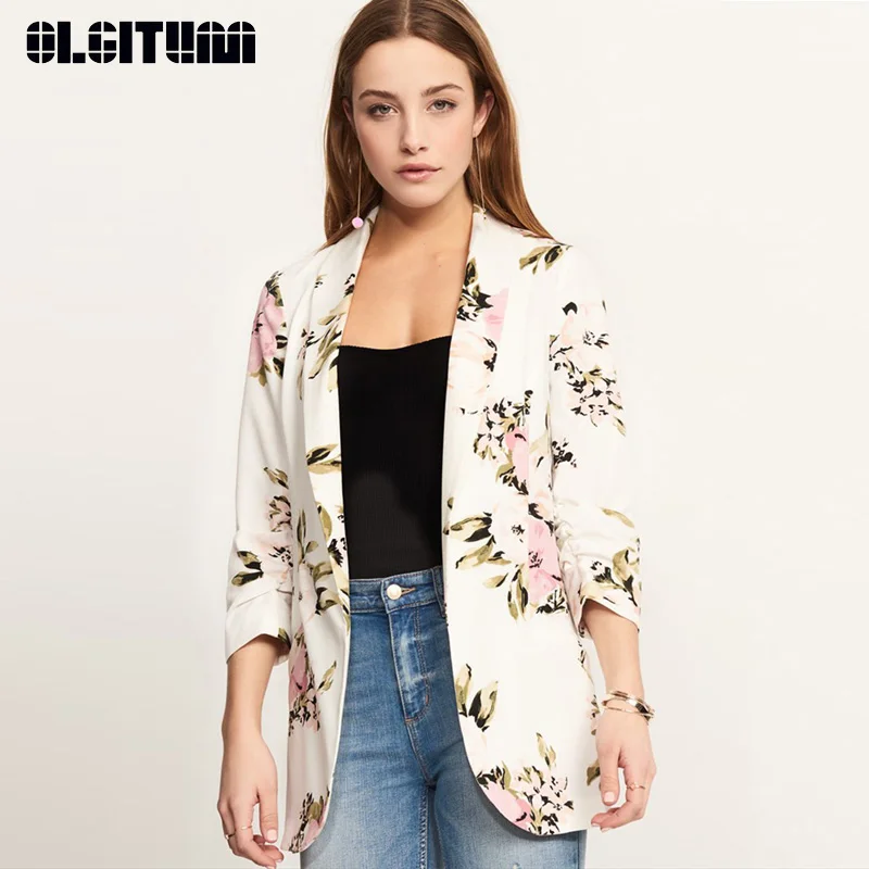 

New 2019 Womens Ladies Retro Casual Coat Outerwear Clothes Women Female BlazerJacket Blazer Feminino BL045