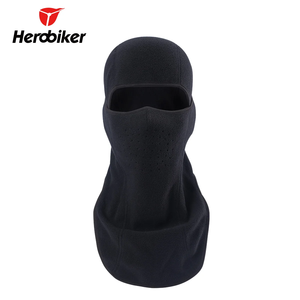 HEROBIKER الأسود دراجة نارية وجه قناع الخريف الشتاء الحراري الصوف بالاكلافا دراجة نارية قناع موتو يندبروف الدراجات التزلج قناع